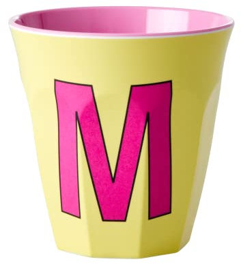 Rice DK Tasse en mélamine avec lettre M Jaune