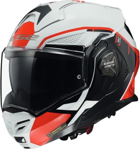 LS2, Klapphelm Motorrad ADVANT X METRYK White Red, M