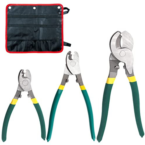 Swpeet 3PCS Heavy Duty Edelstahl 6Zoll 8Zoll 10Zoll Kabelschneider Kit, Kabel Drahtschneider hohe Hebelwirkung Cutter, Drahtseilschneider zum Schneiden von Aluminium
