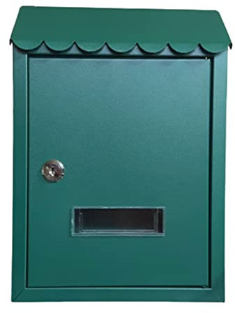 HIZOON Decorations Modern Mailbox With Visual Window White Mailboxes For Outside Locking Mailbox With Key Wall Mail Organizer, Double Door Letter Box