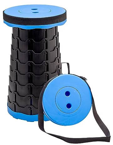 SEYRLMK Sgabello pieghevole portatile 220 lb, sgabello telescopico regolabile in altezza,6-41 cm, sgabello da campeggio pieghevole per esterni