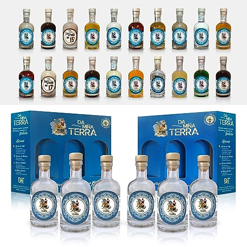 Da miña terra - Sabores a elegir (200 ml)- Licores o cremas - Pack / 2 cajas - 6 botellas - Total 1.200 ml