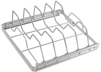 MagiDeal Edelstahl Rippen Rack Ständer Halter Grill Steak Rack Raucher Rack für Grillen Grillen