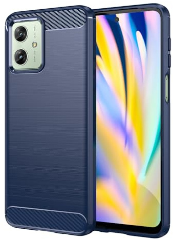TailTech Funda para Motorola G54 y Moto G54 - [azul] Funda de TPU con rayas cepilladas con protección a prueba de golpes, compatible con Moto G54