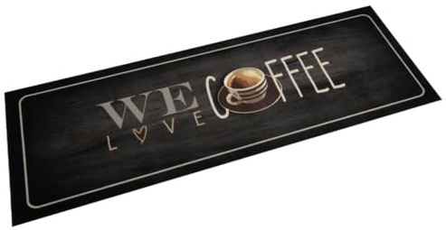 ZEYUAN Küchenteppich Waschbar Kaffee 60x180 cm Samt, Teppich Küche, Küchenläufer, Läufer Küche, Teppich Für Die Küche, Teppich Läufer - 4005591