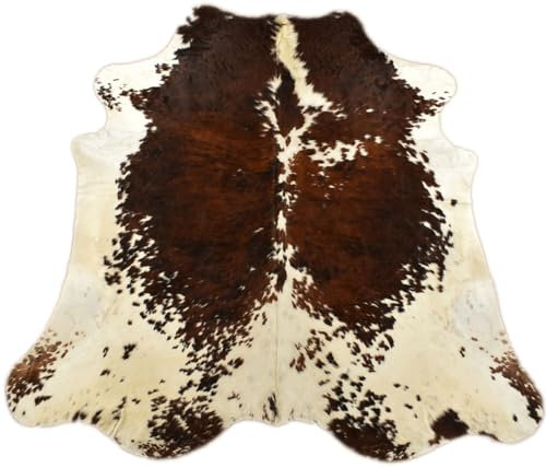 Kuhfelle Online & Nomad KUHFELL RINDERFELL DREIFARBIG BRAUN WEIß 210 x 200 cm Tricolor KUHFELL Teppich