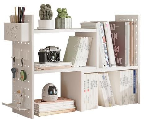 Bücherregal for den Schreibtisch, Schreibtisch-Regal-Organizer, Schreibtisch-Regal for die Oberseite des Schreibtischs, verstellbare Länge, Schreibtischaufsatz, Bücherregal for den Schreibtisch, Büro,