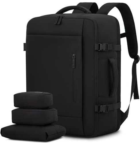 LOVEVOOK Handgepäck Rucksack 45x36x20 für Easyjet, Reiserucksack Herren Damen Flugzeug Klein Tasche Koffer, 15,6 Zoll Travel Backpack Carry On Luggage Cabin Bag Kofferrucksack für Reise, Schwarz