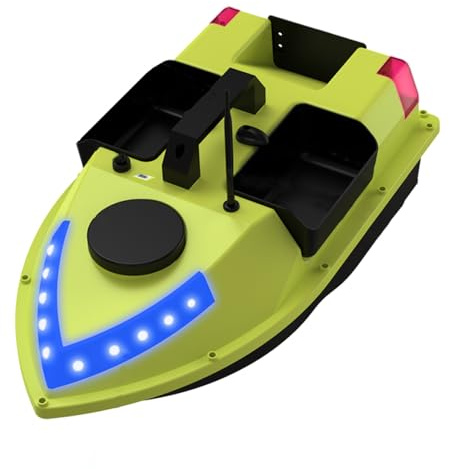 ERYUE Barca per Esche da Pesca,Barca da Pesca con Esca telecomandata Wireless 600M RC Barca da Pesca con 3 contenitori per Esche