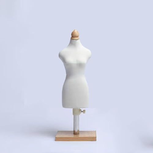 Verstellbare Schneiderpuppe, weibliche Schneiderpuppe, Schaufensterpuppen-Torso, Tisch-Display-Kleiderständer mit Holzsockel für Display-Design-Nähen Square 1/2