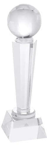 YARNOW Coppa Premio di Cristallo di Quarzo per Riconoscimento di Calcio Design Elegante Sicura e Resistente per Cerimonie di Premiazione Scolastiche Eventi Sportivi e Gadget