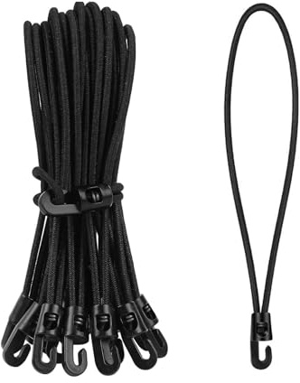 20Pcs Bungee Cord Expander Tarpaulin Tensioner Straps Strong Elastic Tie Down Rope With Hook For Camping Tarps Tents