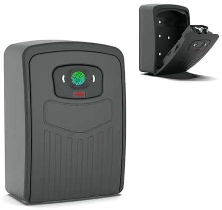 Fingerabdruck- oder Passwort-Safe-Schlüsselbox Bluetooth-Speicher-Lock-Box Smart Life App Wandhalterung Sicherheit Anti-Diebstahl-Lockbox, Tresor Schlüsseltresor(Fingerprint version)