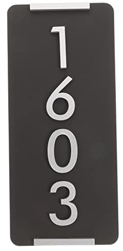 HOMSFOU House Number Sign Door Name Plate 3mm Thick 20x9cm Self-adhesive Digital Address Plaque for Office and Home Outdoor Use