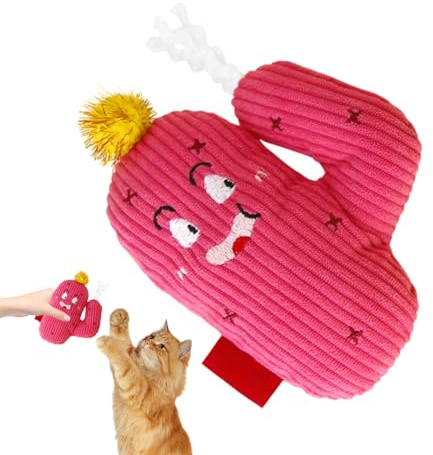 Katzenminze-Spielzeug für Indoor-Katzen | Kaktus-Katzenspielzeug mit Katzenminze | Niedliche Puppen mit Sound, Zahnen Indoor-Spiele für Kätzchen, Kätzchen, Hunde, interaktive Bereicherung, Übungsspiel