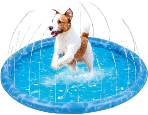 Hundepool Ø 100cm mit Düsen Sprinkler Hunde Becken Pool Planschbecken Wasserspiel Schwimmbecken (Hundepool Sprinkler 100cm)