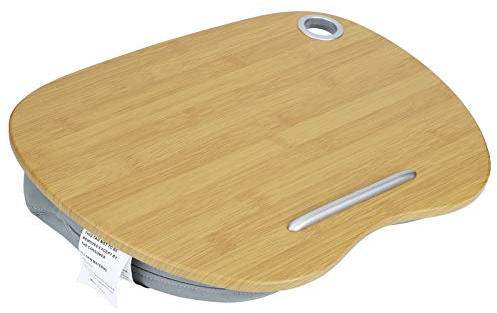 Yctze Multifunctional Portable Laptop Desk - 3-in-1 Bed Table, Writing, and Outdoor Lap Desk for Home and Office Use - Comfortable Cushioned Design (Grey)