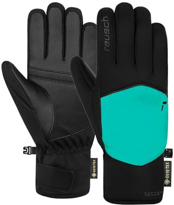 Reusch Amira Gore-TEX warme, wasserdichte, Winddichte und atmungsaktive Winterhandschuhe Fingerhandschuhe Sporthandschuhe Skihandschuhe Damen mit Ziegenleder für Damen