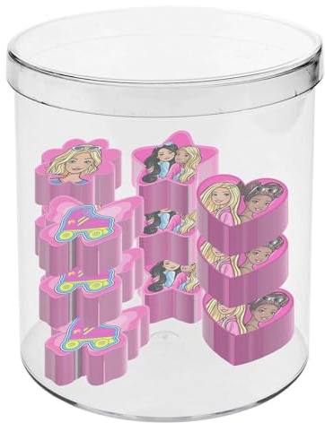 Karactermania Barbie Mix-Würfel mit 12 Radiergummis, Rosa