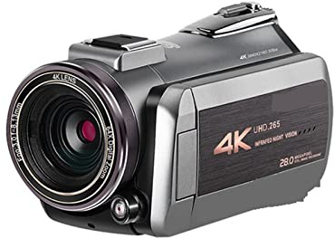 Videocamera 4K for Blogger che filma Videocamera domestica professionale con zoom digitale 64X for visione notturna Regalo per principianti(Standard)