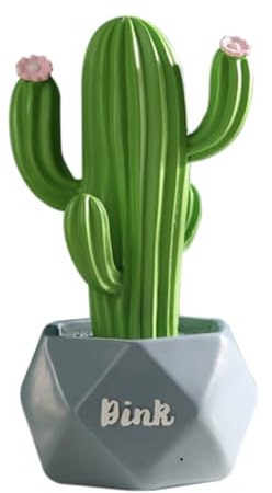 NUOBESTY Decorazione Artificiale a Forma di Cactus in Resina Pianta in Vaso Imitata Verde Grande per Soggiorno e Ufficio Bonsai Finto Realistico per Arredamento Casa e Negozi