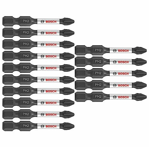 BOSCH ITPH2215 Schraubendreher-Bits, 15 Stück, 5,1 cm, Phillips #2