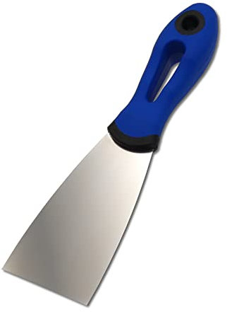 DEWEPRO® Profi Gipsspachtel 60mm - Gipserspachtel & Malerspachtel - Rostfreies Edelstahlblatt - 6cm Breite - Ergonomischer 2-Komponenten-Griff