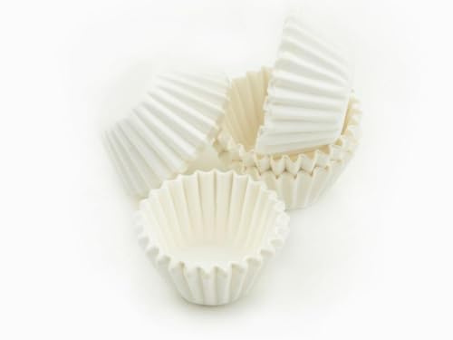 Pralinenkapseln 25mm weiß, 100 Stück