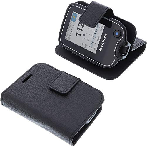 foto-kontor Tasche kompatibel mit Abbott Freestyle Libre 1 Hülle Book Style schwarz Schutzhülle Buch