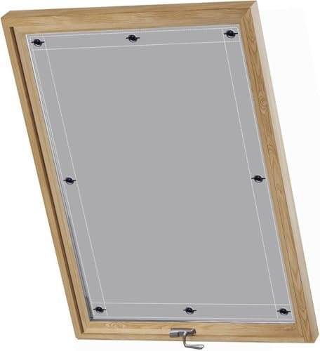 AIYOUVM Dachfenster verdunkelung ohne Bohren Verdunkeln Sie den Raum, Vorhang Fenster Sonnenschutz Außen für Velux Oberlichter 92x118cm