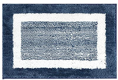 YRHH Bath Mat Non-slip Microfibre Soft Bath Rugs, Machine Washable, Shower Water Absorbent, Bath Mat, Hard-wearing Floor Mats for Underfloor Heating Shower Bathtub Door-Grey