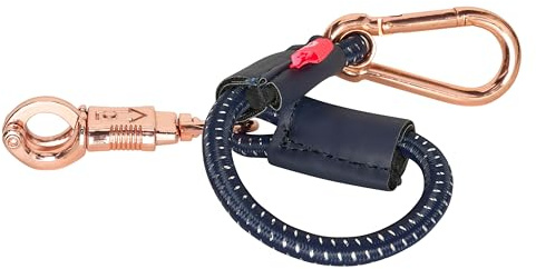 Imperial Riding Elastischer Traileranbinder, mit Panikhaken und Karabiner, 40cm, Navy
