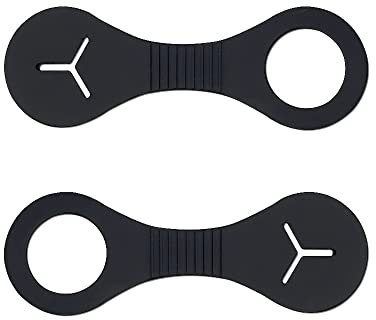 2 Stück Leinen-Abfall-Halter, Hundekotbeutelhalter, Kotbeutelhalter für Leine, Fahrrad, Hundeleine, Tasche, Träger (schwarz, 2L)