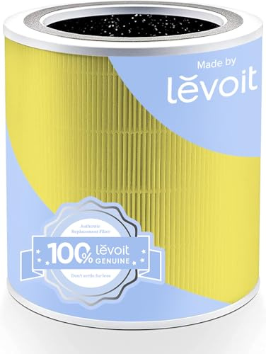 Levoit Core 400S Original-Ersatzfilter für Tierhaare & Gerüche, Gelb | 3-in-1 HEPA Filter, hocheffizienter Aktivkohlefilter, für Tierbesitzer Raucher Allergiker