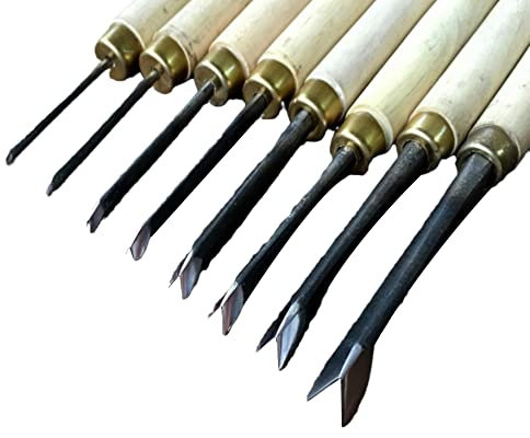 Ciseaux à bois de type V de 1,5 à 8 mm - Couteau triangulaire pour sculpture sur bois (4mm- 1pièce)