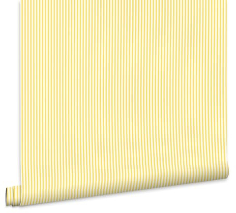 Papier peint rayé Joules Country Critters Ticking Stripe 1005x52cm Jaune