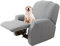 Lydevo Funda para silla reclinable Funda expandible para silla reclinable Protección para silla reclinable Juego 4 con bolsillos laterales Funda antideslizante lavable para silla reclinable,Gris Claro