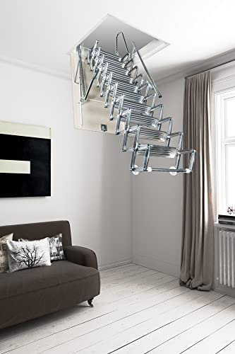 Scala Retrattile Fantozzi in acciaio (80x50x260/275)