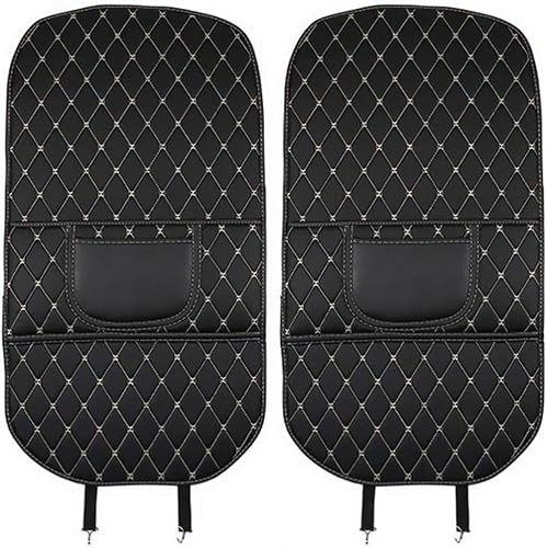 OYTHO Auto Rückenlehnenschutz für Benz EQA/EQB/EQC/EQE/EQE SUV/EQG, Leder Stoff Wasserdicht Rücksitzschoner Autositz Car Kick Mat Anti-Schmutz-Schutzpolster,B/2Pcs