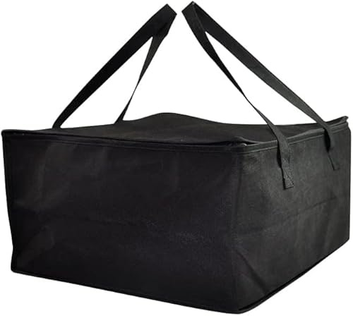 16 Pizza Carrier Insulated Bags Large for Deliveries, Insulated Pizza Carrier Delivery Bag Food Bag for Personal and Professional Use, Black