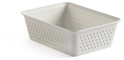 TATAY Organizador A6 Bohol, de Polipropileno, Libre de BPA, Plástico 100% Reciclado, Blanco, Medidas 12,5 x 16,5 x 5,5 cm