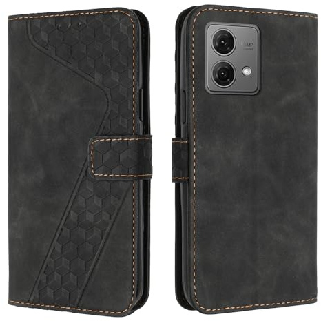 OKZone Funda para Motorola Moto Edge 40 Neo,PU Cuero Flip Carcasa Fundas Móvil de Tapa Libro Caso Piel PU para Moto Edge 40 Neo,Billetera Tarjetero Case Telefono Cubrir Móvil Phone Cover（Negro