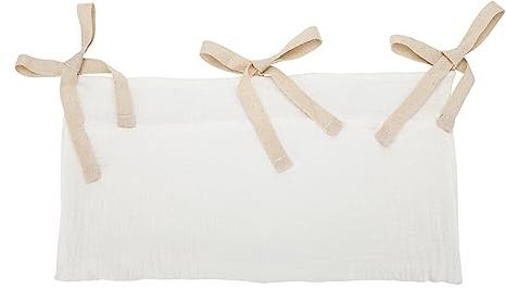 1 Pezzi Borsa da Appendere per Lettino, Culla Organizzatore Culla Caddy 2 Tasche Comodino Pannolino Organizzatore Organizer da Appendere Pannolini per Lettino Bimbo e Culla
