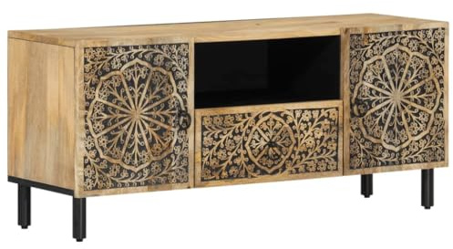 vidaXL TV-Schrank 105x33x46 cm Massivholz Mango
