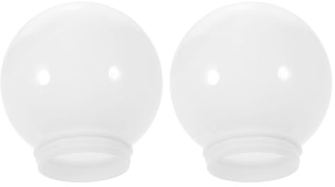 Amosfun Lot De 2 Abat-Jour Globe En Acrylique 3.94 Pouces Abat Jour De Rechange Extérieur Pour Plafonnier Couvercle De Lampe Rond Pour Terrasse Jardin Décoration Et Protection De L’Ampoule