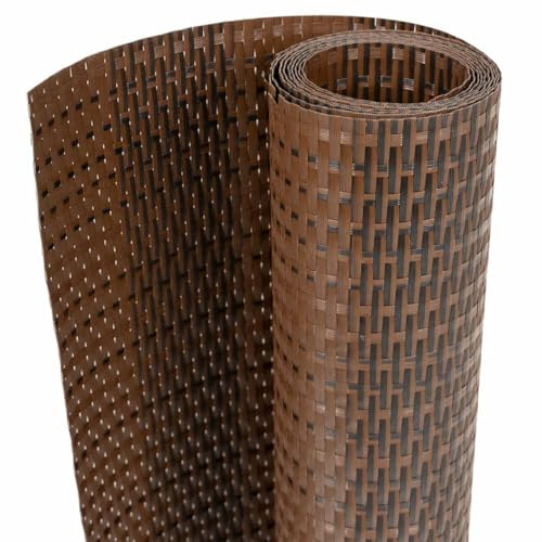 vidaXL Balkon-Sichtschutz Braun und Schwarz 400x80 cm Poly Rattan