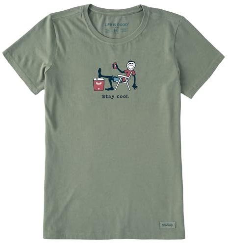 Life Is Good Herren Crusher Tee Shirt, Short Sleeve Cotton Graphic T-Shirts, Stay Cool Jake Crusher T-Shirt, kurzärmelig, Baumwolle, Grafik-T-Shirts, Stay Cool Jake (1er Pack)