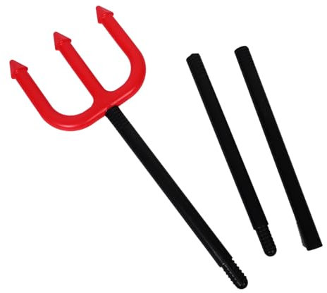 HOOTNEE Teufelsgabel Halloween Requisiten Abnehmbare Cosplay-Dekoration Trident Für Halloween-Partys Und Bühnenauftritte Vielseitig Einsetzbar Und Tragbar Perfektes Kostümzubehör Für