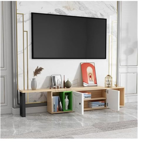 Moderno mueble de TV con chimenea, mueble nórdico de lujo para sala de estar, dormitorio, exposición, centro de mesa de televisión, 120 x 20 x 40 cm