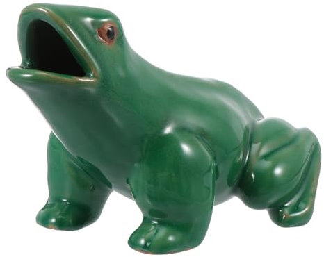 IMIKEYA 1stk Keramik-Frosch-Ornament Tierfiguren Aus Porzellan Zubehör Für Terrarien Miniatur-Frosch-Ornament Errötendes Frosch Spielzeug Froschskulpturen Puppenhaus-miniaturen
